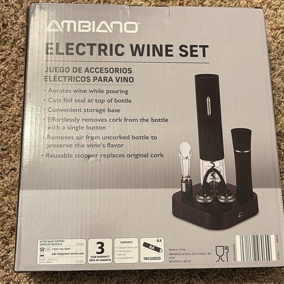 Ambiano Electric Wine Set - Black- NIB - Picture 2 of 4